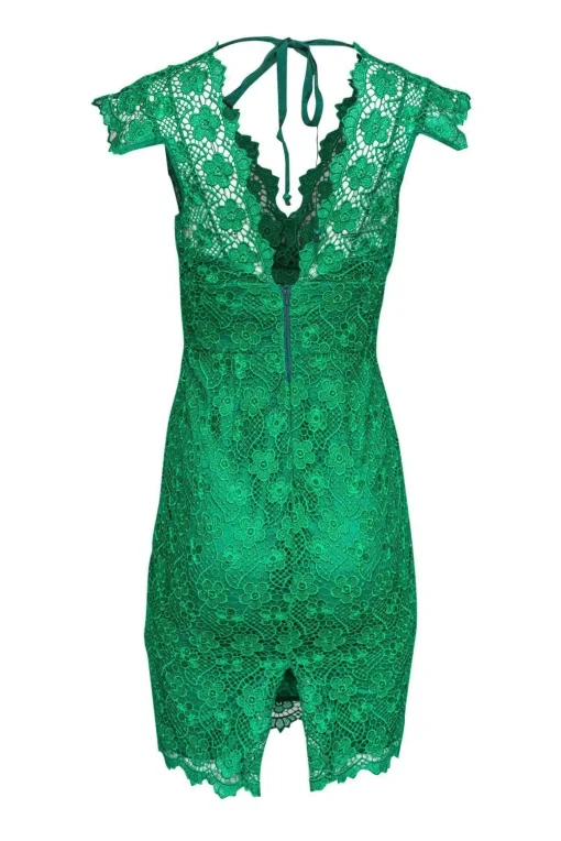 Tracy Reese - Green Floral Lace Sheath Dress Sz 2