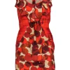 Tracy Reese - Orange Circle Print Cap Sleeve Silk Sheath Dress Sz 4