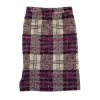 Tracy Reese - Purple, Cream, & Pink Tweed Plaid Skirt Sz 4