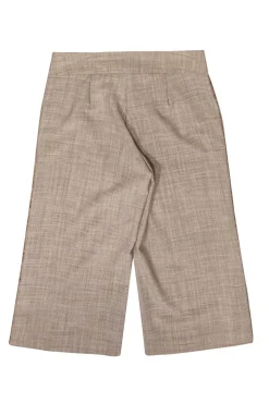 Trina Turk - Beige Wide Leg Cropped Pants w/ Beaded Trim Sz 2