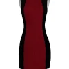 Trina Turk - Black & Burgundy Fitted Dress Sz 2