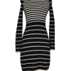 Trina Turk - Black & White Wool Striped Dress Sz P