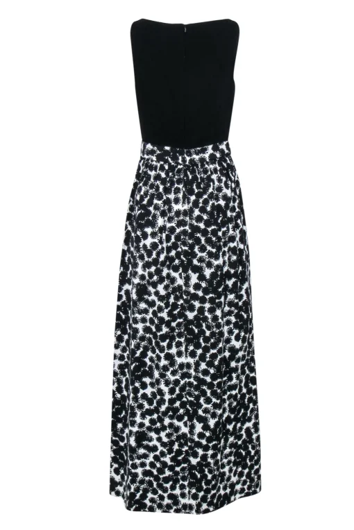 Trina Turk - Black & White Abstract Print Sleeveless Gown Sz 2