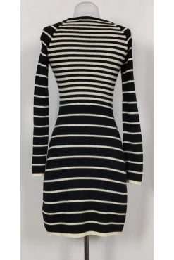 Trina Turk - Black & White Wool Striped Dress Sz P