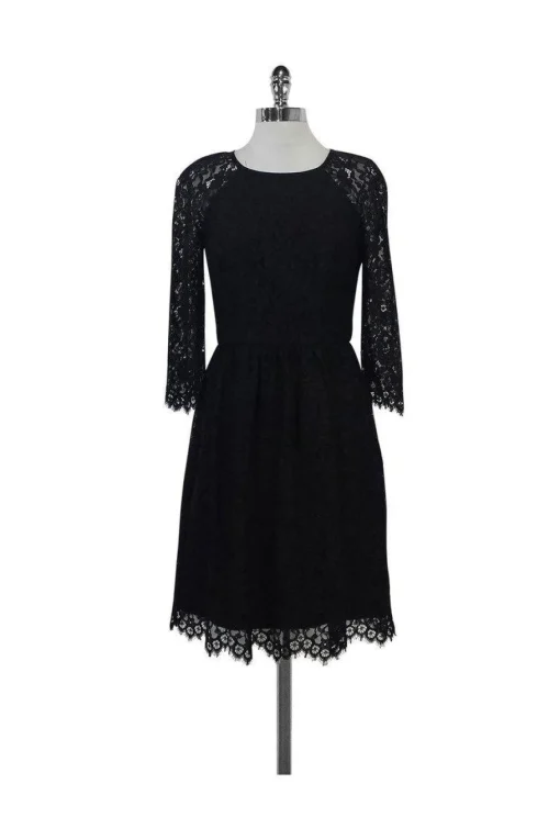Trina Turk - Black Lace Fit & Flare Dress Sz 2