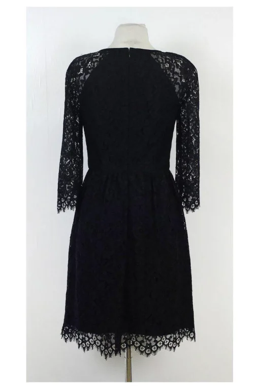 Trina Turk - Black Lace Fit & Flare Dress Sz 2