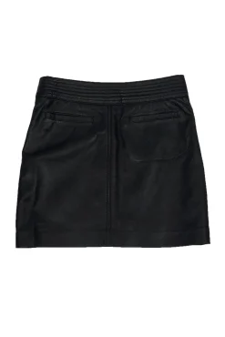 Trina Turk - Black Leather Miniskirt Sz 0