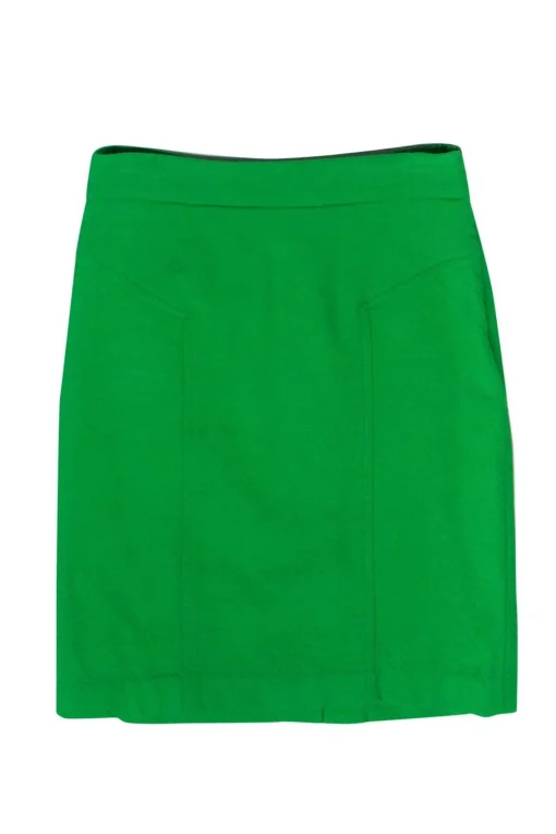 Trina Turk - Bright Green Textured Pencil Skirt Sz 2