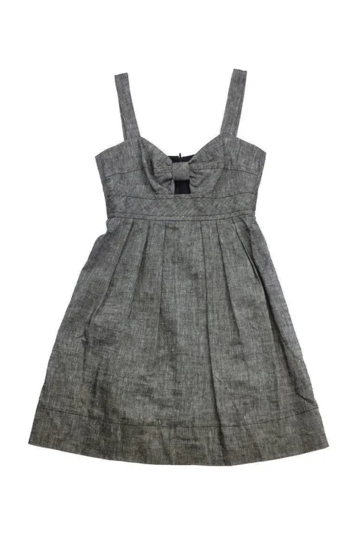 Trina Turk - Grey Linen Blend Sleeveless Dress Sz 0