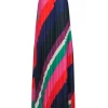 Trina Turk - Multicolor High Neck Sleeveless Pleated Maxi Dress Sz S