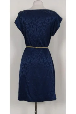 Trina Turk - Navy Blue Silk Dress w/ Rope Belt Sz 2
