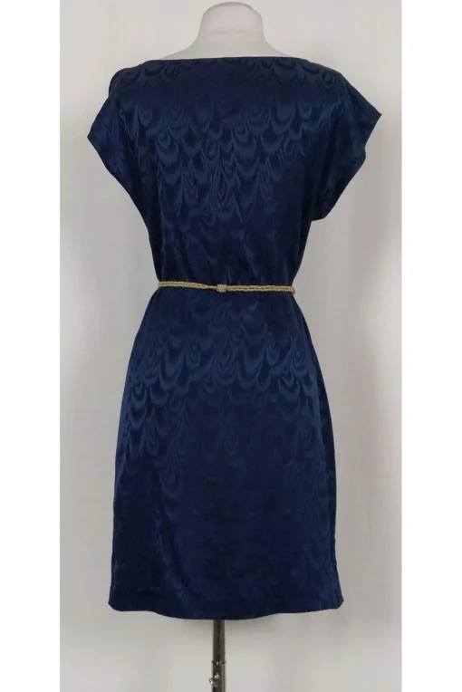 Trina Turk - Navy Blue Silk Dress w/ Rope Belt Sz 2