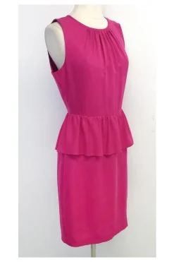 Trina Turk - Pink Peplum Sleeveless Dress Sz 4