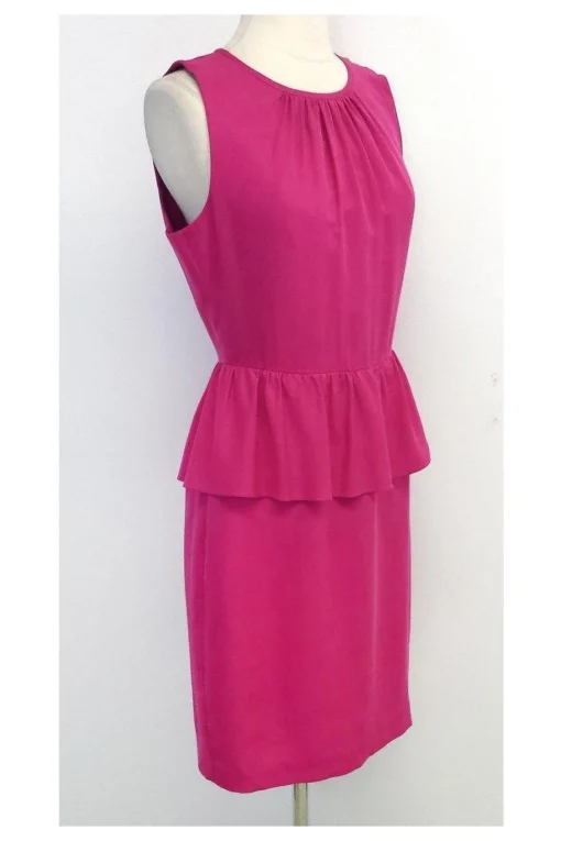 Trina Turk - Pink Peplum Sleeveless Dress Sz 4