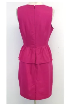 Trina Turk - Pink Peplum Sleeveless Dress Sz 4