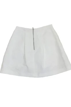 Trina Turk - White Brocade Texture Pleated Skirt Sz 4
