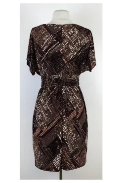 Trina Turk - Wine/Brown Multicolor Dotted Print Dress Sz 2