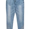 True Religion - Light Wash Beaded & Rhinestone Embellished Skinny Jeans Sz 29