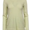 TSE Cashmere - Light Lime Green Notch Neck Cashmere Sweater Sz S