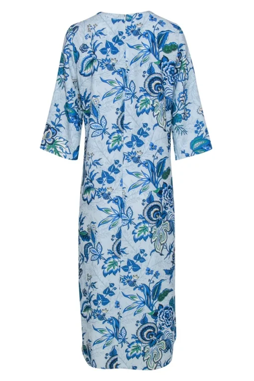 Tuckernuck - Light Blue Floral Print "Jamie" Long Sleeve Maxi Dress Sz S