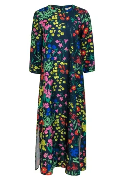 Tuckernuck - Navy & Multicolor Floral Print Maxi Dress Sz S
