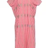 Tuckernuck - Red & Cream Stripe w/ Green Embroidered Detail Tunic Dress Sz XL
