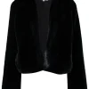 Tularosa - Black Faux Fur Open Coat Sz XS