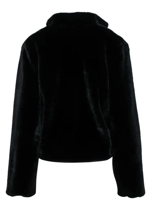Tularosa - Black Faux Fur Open Coat Sz XS