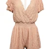 Tularosa - Blush Pink Lace Romper Sz XXS