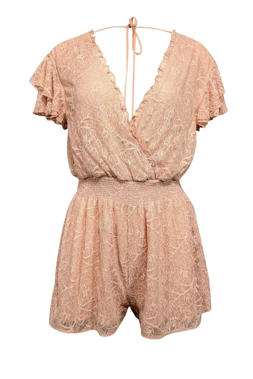 Tularosa - Blush Pink Lace Romper Sz XXS