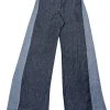 TWP - Medium & Light Blue Wide-Leg Hemp Pants Sz 4