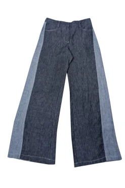 TWP - Medium & Light Blue Wide-Leg Hemp Pants Sz 4
