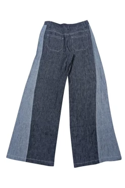 TWP - Medium & Light Blue Wide-Leg Hemp Pants Sz 4