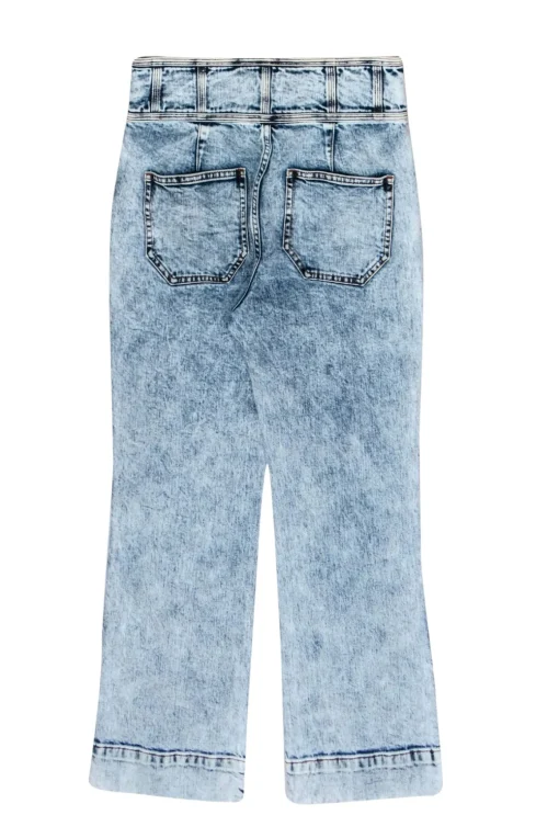 Ulla Johnson - Light Acid Wash Button Fly High-Waist Straight Leg “Ellis” Jeans Sz 6