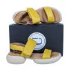 UnLace - Yellow & Cream Strappy Sandals Sz 10