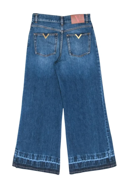 Valentino - Blue Washed Flare Leg Denim Jeans Sz 6
