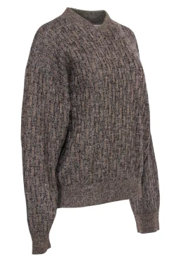 Valentino - Brown Wool Basket Weave Sweater Sz M