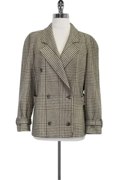 Valentino - Grey Printed Blazer Sz 10