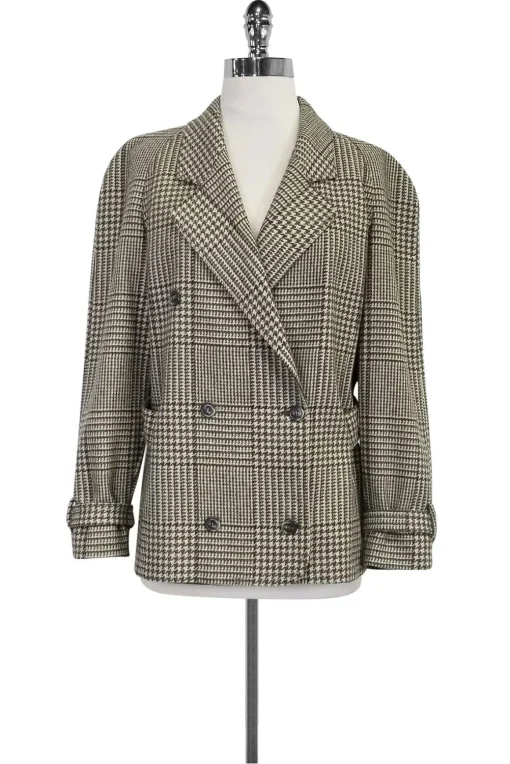 Valentino - Grey Printed Blazer Sz 10