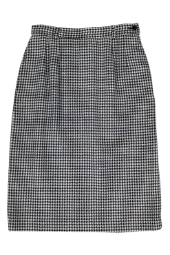 Valentino - Navy & White Houndstooth Skirt Sz 8