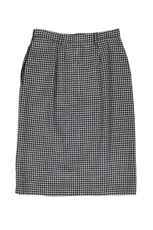 Valentino - Navy & White Houndstooth Skirt Sz 8