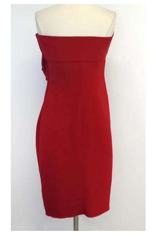 Valentino - Red Strapless Ruffle Dress Sz 10