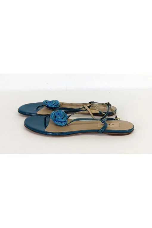 Valentino - Teal Floral Sandals Sz 9.5