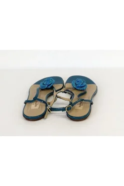 Valentino - Teal Floral Sandals Sz 9.5