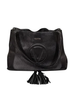 Valentino by Mario Valentino - Black Pebbled Leather Tote Bag