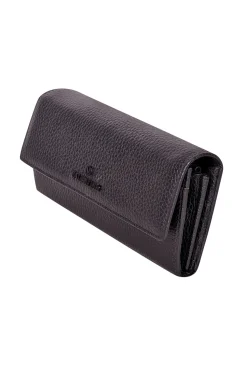 Valentino by Mario Valentino - Black Pebbled Leather Wallet
