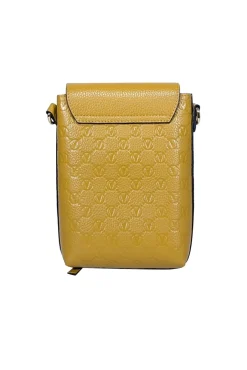 Valentino by Mario Valentino - Mustard Yellow Embossed Logo Crossbody Bag