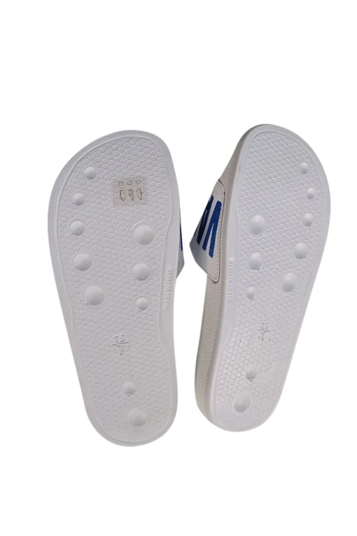 Valentino by Mario Valentino - White & Blue Logo Slide Sandals Sz 6