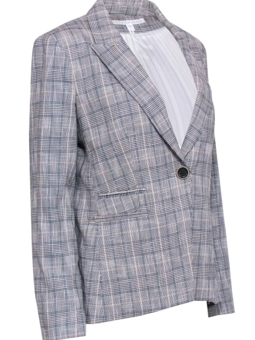 Veronica Beard - Beige, Black, & Blue Plaid Blazer Sz 10
