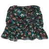 Veronica Beard - Black, Green & Red Floral Print Mini Skirt Sz 4